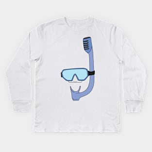 Snorkel and Goggles Kids Long Sleeve T-Shirt